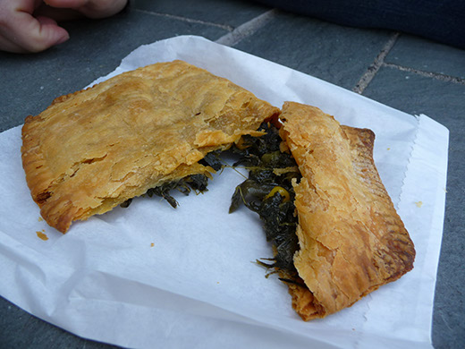 Spinach patty at Kassava Photo by Oliver Seldman